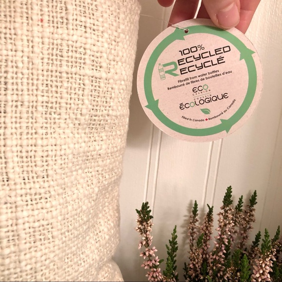 Soft Tan Textured Throw Pillow neutral accent pillow - Picture 3 of 10